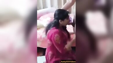 Soon to be married guy taking blowjob lessons from aunty!