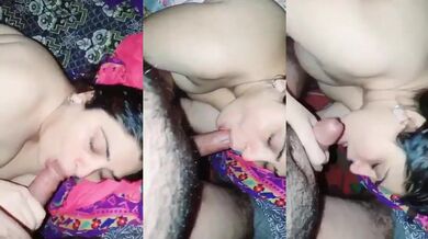Muslim aunty full sloppy blowjob POV video