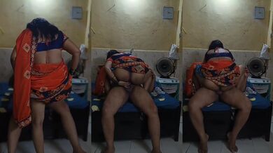 Village aunty in saree riding cock for boyfriend